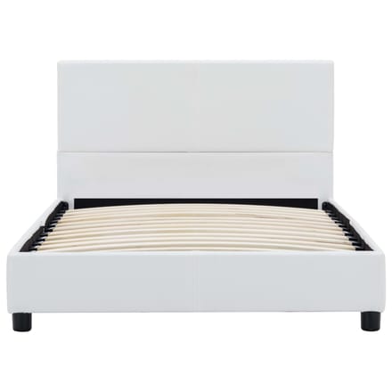 vidaXL - Bedframe - kunstleer - wit - 90x200 - cm