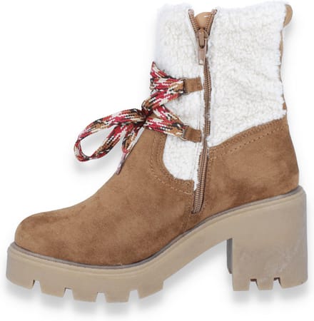 Mode Mania Dames Enkellaars | Camel | Maat: 37
