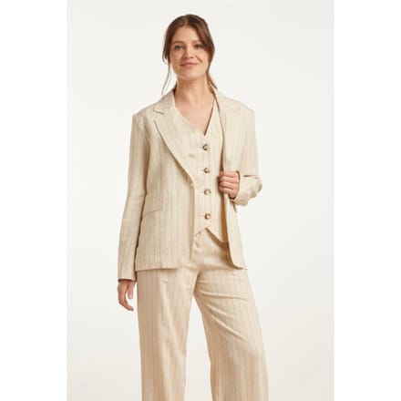Smashed Lemon 25126 pinstriped linen blazer |