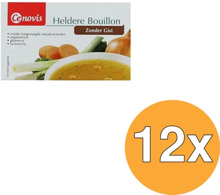 12x Cenovis Heldere Bouillon Gistvrijtabletten (88 gr)