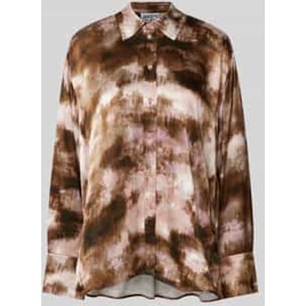 Relaxed fit blouse met doorknoopsluiting