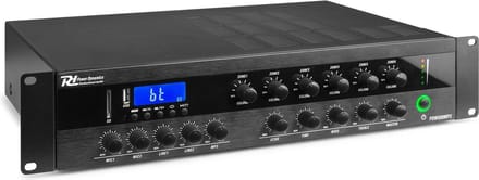 100v versterker met 6 zones - Power Dynamics PDW500MP3 - 100 volt versterker met Bluetooth - 500W