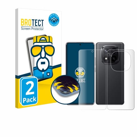 BROTECT - Screenprotector voor Xiaomi Redmi Note 14 Pro Plus (Voor+Achter) - Folie Beschermfolie transparant volledig dekking - 2 Stuks