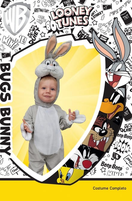 Warner Bros. Verkleedpak Bugs Bunny Junior Katoen Grijs Maat 92