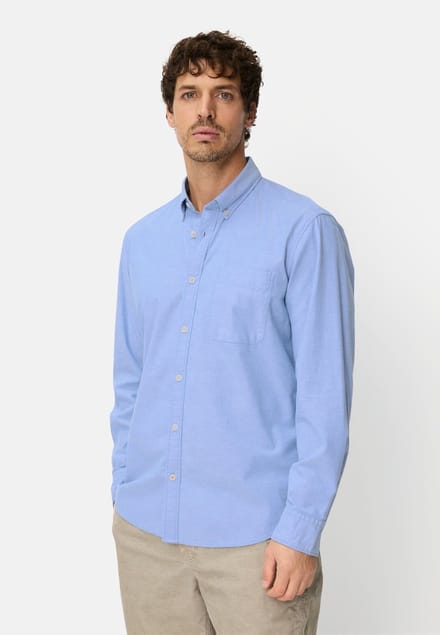 camel active Oxford overhemd met button-down kraag - Maat menswear-S - Blauw