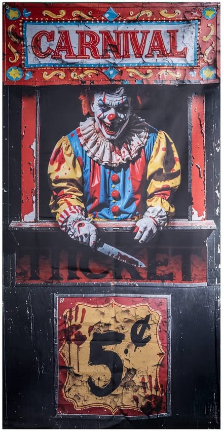 Deurgordijn clown 200 x 98 cm Halloween