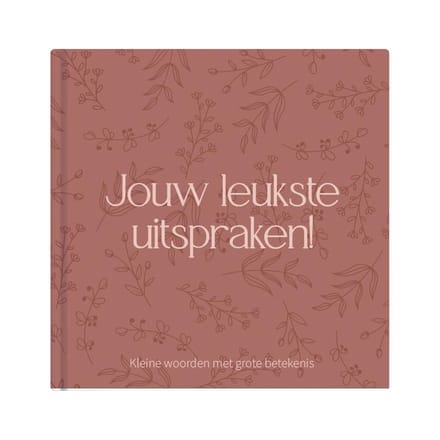 Writemoments Uitsprakenboekje kinderen - Jouw leukste uitspraken - Terra roze