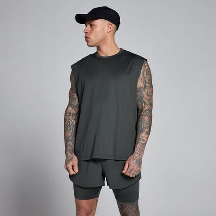 MP Hybrid Oversized Mesh Tanktop voor Heren - Gewassen Zwart - M