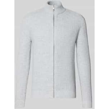 Regular fit gebreid jack met wol