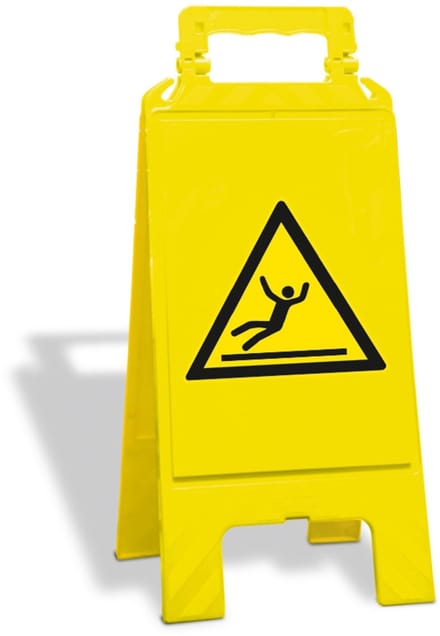 A-bord gevaar voor uitglijden, inklapbaar, W011