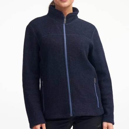 Ivanhoe dames wollen full-zip vest Beata Deep Red - Rood
