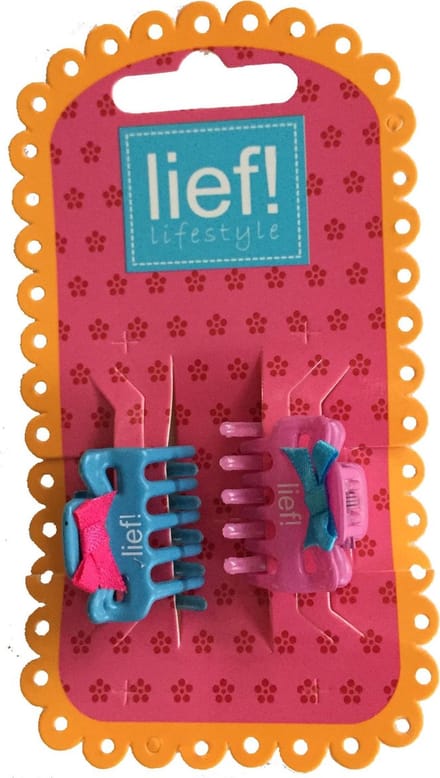 Haarklemmetjes met strikje Blauw/Roze - Lief Lifestyle