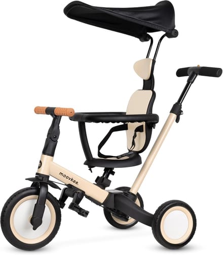 Moovkee MIKE PRO 6-in-1 Loopfiets/Driewieler Kinderen Pretty Nude