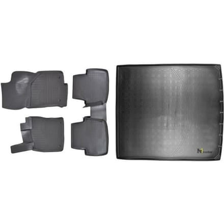 NORM Liners | Tapis en Caoutchouc TPE Tous Temps + Kit Bac de Coffre Pour Volkswagen Passat B8 2014-2023 zwart