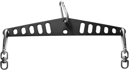 Kabel Workout Attachment - Pulldown Systeem - Kracht Training - Instelbare Rug-Trekhoek - 38 cm - Zwart