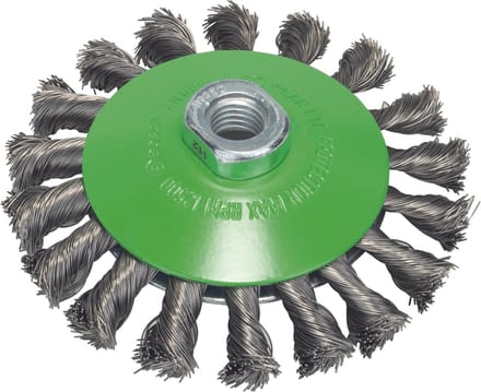 M14 KEGELBORSTEL 115 VLECHT 0.35 INOX
