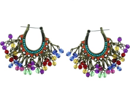 Behave - Oorhangers met kralen - Multicolor boho - Festival look