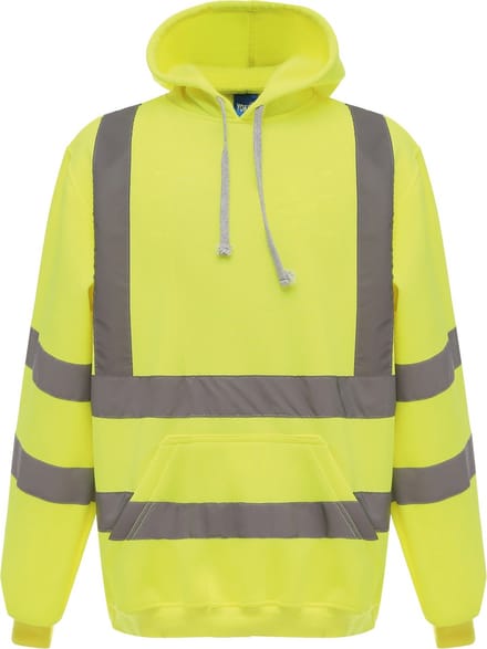 Yoko Hi-Vis pullover hoodie YHVK05 - Hi Vis Yellow - L