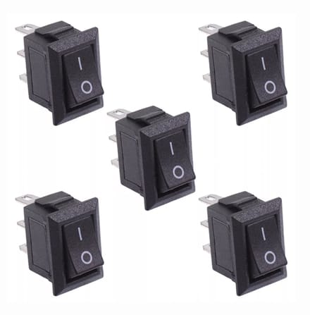 Tuimelschakelaar KCD11 – ON-OFF – 3-Pins – 10×15 mm – Mini Rocker Switch 5-stuks