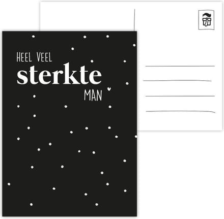 Heel veel sterkte man ansichtkaart