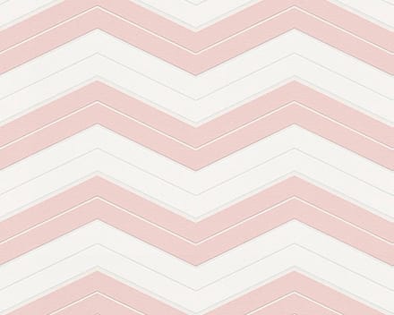 CHEVRON BEHANG - Roze Wit - AS Creation DESIGNDSCHUNGEL 2 by Laura Noltemeyer