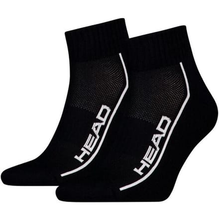 HEAD Quartersokken Performance 2-pack Zwart-39/42