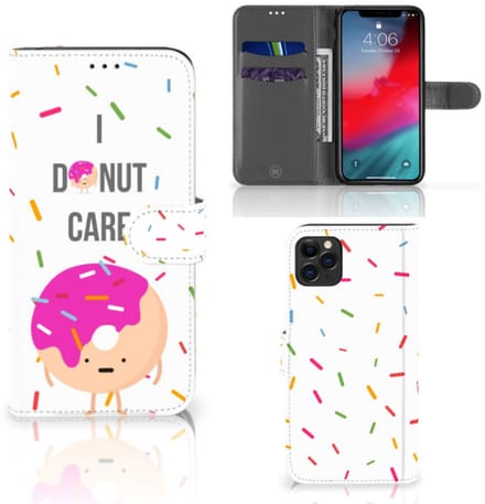 Apple iPhone 11 Pro Max Book Cover Donut Roze