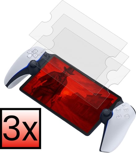 Screenprotector Geschikt voor PlayStation Portal Bescherm Glas Screen Protector - 3 PACK
