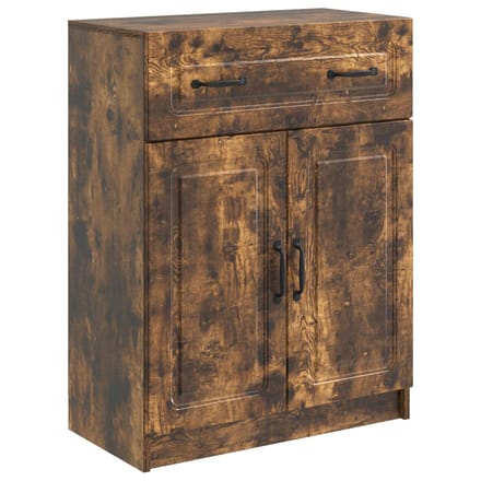 vidaXL - Dressoir - met - lade - Gerookt - eiken - 66 - x - 34,5 - x - 87 - cm - Bewerkt - hout