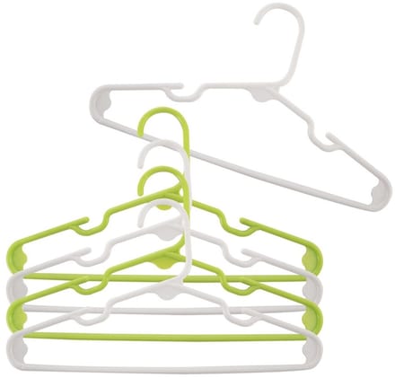 Orion - Kinderkleding Hanger Set - 29,5x16,5 cm - 5 Stuks - Wit en Groen