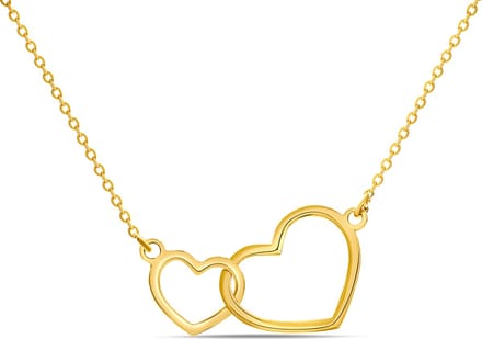 Miore Pure Collier Ketting Dames - 9 Karaat - Kleur Geelgoud - Met Hanger - 45 cm