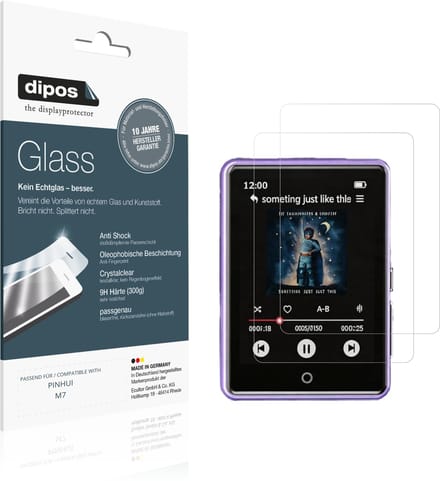 dipos – 2x Pantserfolie geschikt voor PINHUI M7 | 9H Screenprotector