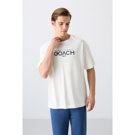 Oversized Logo Patch Crew Neck T-Shirt