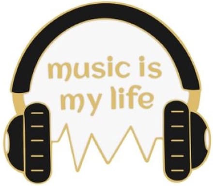 Pin Broche - enamel pin - kledingspeld - Music is my life