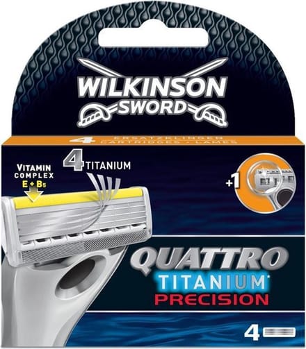Wilkinson Sword Quattro Titanium Precision - 4 stuks - Scheermesjes