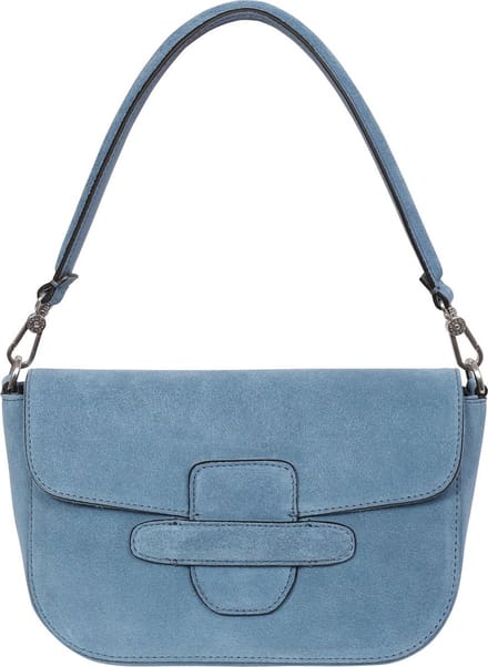 abro Schoudertas Leather Suede Shoulder Bag Camilla Light Blue / Fairy Lichtblauw