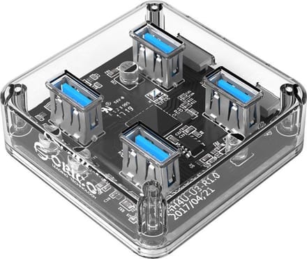 Orico USB 3.0 Hub 4x USB 3.0 poorten - Transparant