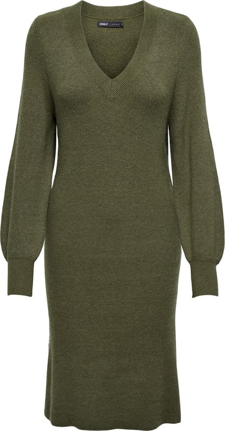 ONLY - ONLKATIA LS V-NECK DRESS KNT - Dames - Mini jurken