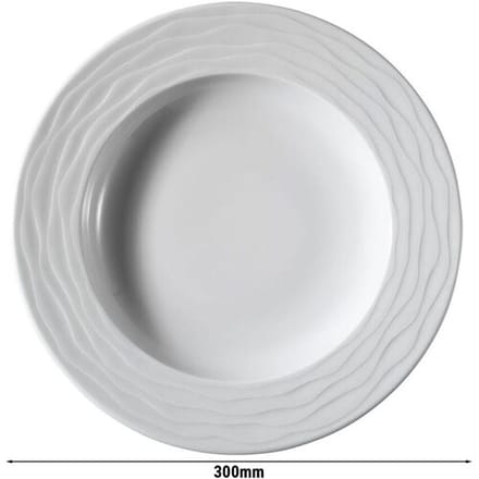 GGM Gastro (24 Stück) SEA WAVE - Teller - tief - Ø 300mm - Weiß Wit