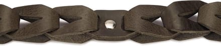 Beeztees Connex - Halsband Hond - Leer - Grijs - 50 cm x 30 mm