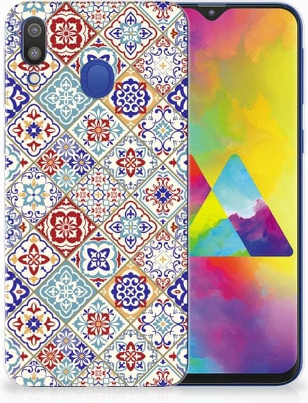 Samsung Galaxy M20 (Power) TPU Siliconen Hoesje Tiles Color