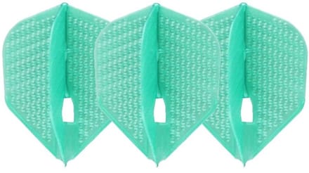 L-Style Champagne L3 Shape Dimple Pearl Emerald - Dart Flights
