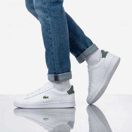 Lace-Up Rubber Sole Polyester Sneakers - Green