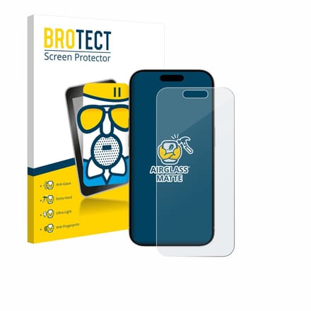 BROTECT - Screenprotector voor Apple iPhone 15 / 15 Pro - Folie Beschermfolie Beschermglas matte