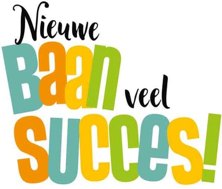 Wenskaart nieuwe baan veel succes