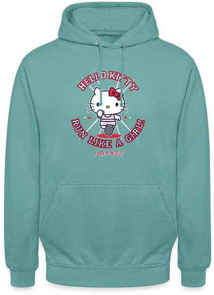 Hello Kitty Run Like A Girl Hoodie Unisex