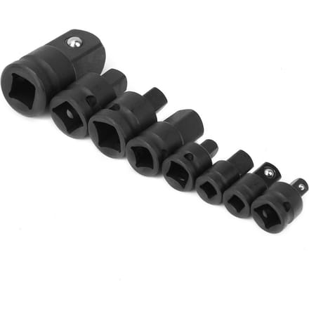 8 stuks Zwarte Dopsleutel Adapter Verloopstuk CRV Slagmoersleutel Converter Set