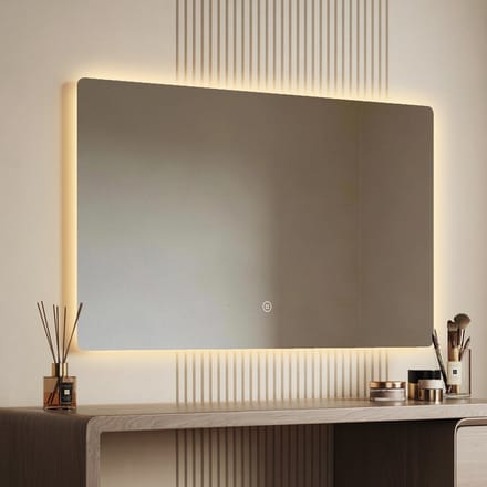 EMKE Badkamerspiegel - LM09 - Dimbaar & 3 Kleurtemperaturen - Frameloos - 60 x 100 CM