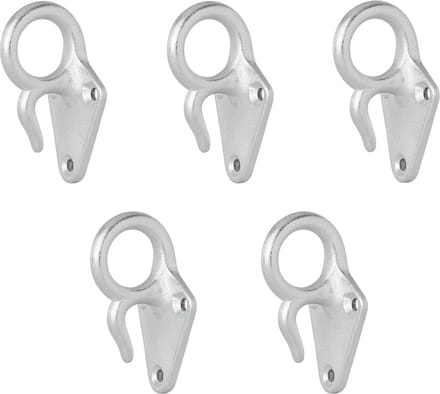 ProPlus Touwhaak - Metaal - Ø 23 mm Oog - 71 x 41 mm - Set van 5 stuks