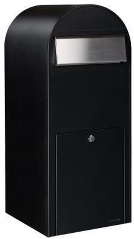 Brievenbus Bobi Jumbo Zwart Structuur / RVS Klep